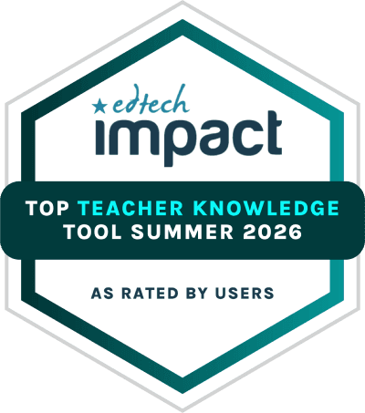 Award: Top Teacher Knowledge Tool 2026.