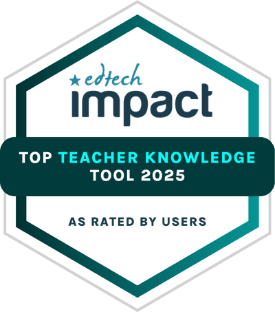 Award: Top Teacher Knowledge Tool 2025.